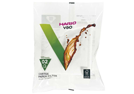 Hario V60 Coffee Filters white, bag 100