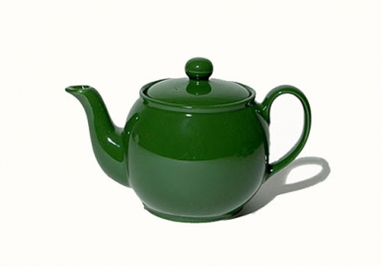 Ceramic Tea Pot with Goldtone Filter